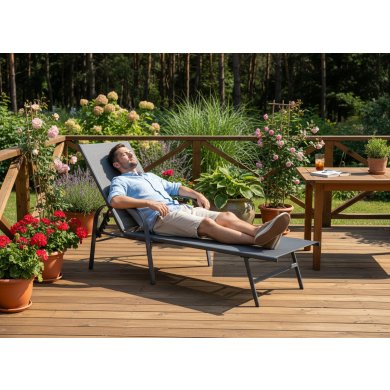 Шезлонг Garden Line ANH6111 Темно-сірий ANH6111 фото - 7