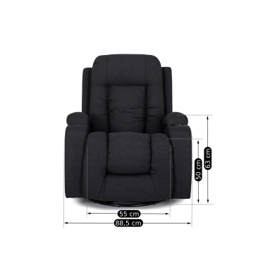 Кресло мягкое раскладное массажное с реклайнером Mebel Elit BOX 2 Черный - 10 Кресло мягкое раскладное массажное с реклайнером Mebel Elit BOX 2 Черный ME.BOX2/CZ/T/FW фото - 10