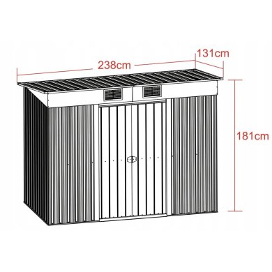 Садовий будиночок Kontrast DM1002 238x131x181 см Антрацит - 16 Садовий будиночок Kontrast DM1002 238x131x181 см Антрацит 5.90.21258 фото - 16