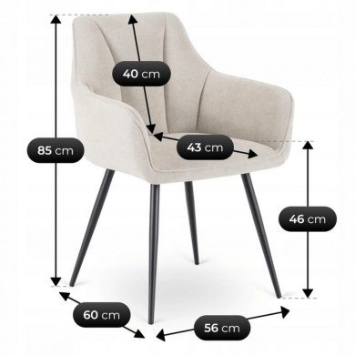 Обеденный стул Mebel Elit NAWARA Кремовый ME.NAWARA/KR/CZ/T/K фото - 6