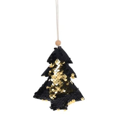 Елочная игрушка Duka Sequin 8,5 см | Золотой / Черный 2220975 фото - 2
