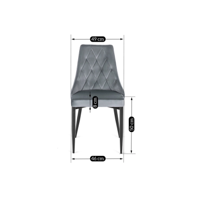 Обеденный стул Mebel Elit CORK Welur Серый ME.CORK/P/V/K фото - 12