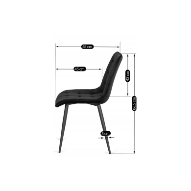 Обеденный стул Mebel Elit GOMEZ Черный ME.GOMEZ/CZ/V/K фото - 13