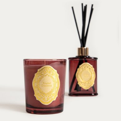 Ароматичний дифузор и свеча Homla ORNAMENTS Frosted Cranberry 50 мл + 70 г Бордовый 245966 фото - 2