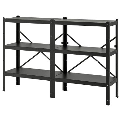IKEA Стеллаж BROR Черный (ИКЕА BROR) 99471746