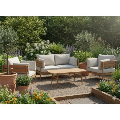 Комплект садовой мебели Garden Line PODGORICA Бежевый ALM8208 фото - 4