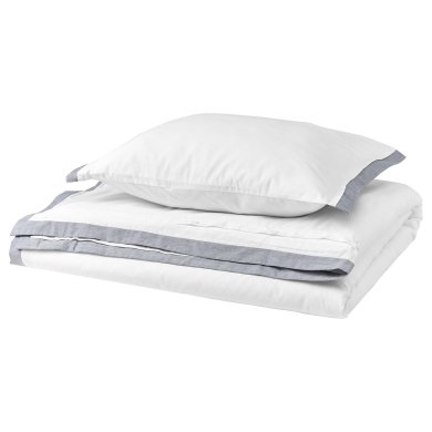 IKEA Комплект постельного белья TATELSMYGARE 150x200 см Белый (ИКЕА ТАТЕЛСМИГАРЭ) 60554785