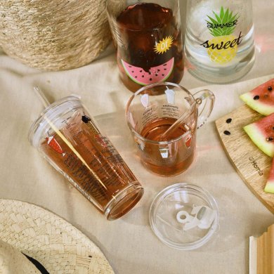 Кружка з кришкою та трубочкою Homla EMBO SUMMER 400 мл Прозорий - 9 Кружка з кришкою та трубочкою Homla EMBO SUMMER 400 мл Прозорий 207481 фото - 9