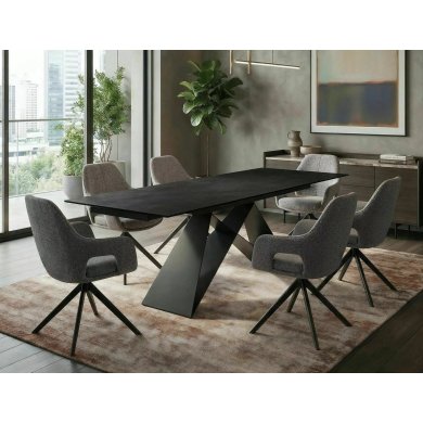 Раскладной обеденный стол Signal WESTIN Черный WESTINCC160 фото - 5