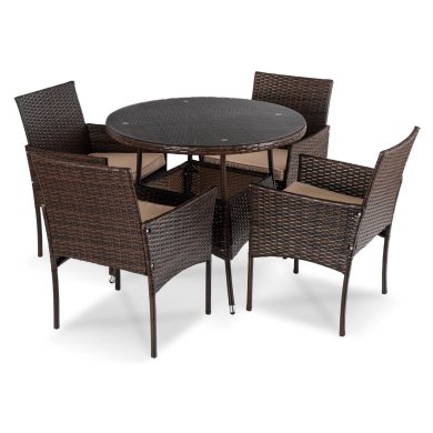 Комплект садовой мебели Mebel Elit AZUL Коричневый ME.AZUL/BR/RT/OGR/ZES фото - 2