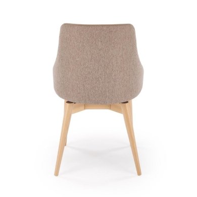 Обеденный стул поворотный Halmar MALAGA Бежевый V-PL-N-MALAGA-MAVEL38/STELAR16 фото - 5