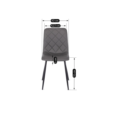 Обідній стілець Mebel Elit BILI Сірий bili/sz фото - 3