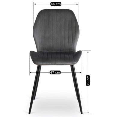 Обідній стілець Mebel Elit LILAC Welur Сірий - 11 Обідній стілець Mebel Elit LILAC Welur Сірий ME.LILAC/P/V/K фото - 11