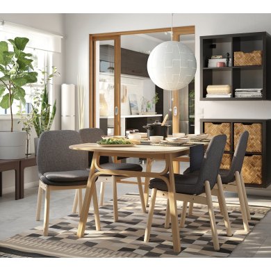 IKEA Обідній стілець VEDBO Сірий (ИКЕА ВЕДБО) 10417989 фото - 4