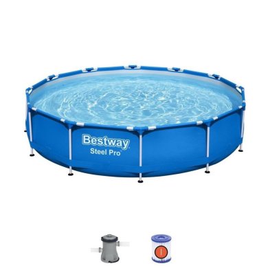 Каркасный бассейн Bestway 56681 STEEL PRO 366x76 см Синий BES56681