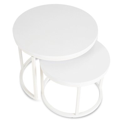 Комплект журнальних столів Mebel Elit JACK 2 шт Білий - 2 Комплект журнальних столів Mebel Elit JACK 2 шт Білий ME.JACK/B/B/L фото - 2