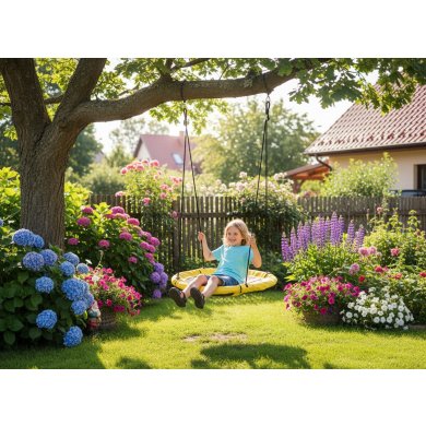 Садова гойдалка Garden Line HAM3293 100 см Жовтий HAM3293 фото - 4