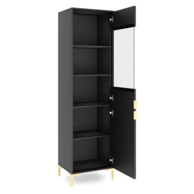 Вітрина Mebel Elit TORELLO Чорний W.FLINN/FL03/CZ/CZMAT/ZL/WIT фото - 2