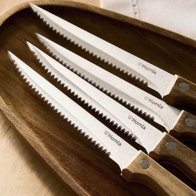 Набір ножів для стейку Homla EASY GRILL 4 шт Дерево - 5 Набір ножів для стейку Homla EASY GRILL 4 шт Дерево 229335 фото - 5