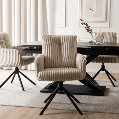 Обеденный стул поворотный Mebel Elit JUNE Velvet Бежевый ME.JUNE/BZ/SZTR/K фото - 6