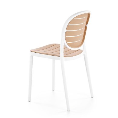 Садовий стілець Halmar K529 Білий V-CH-K/529-KR-BIAŁY/NATURALNY фото - 2