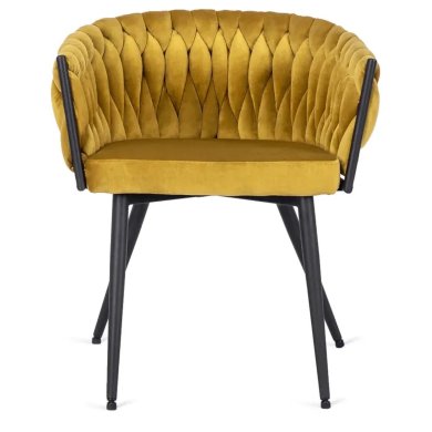 Обеденный стул Mebel Elit EMPOLI Welur Горчичный - 4 Обеденный стул Mebel Elit EMPOLI Welur Горчичный ME.EMPOLI/CU/V/K фото - 4