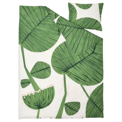 IKEA Комплект постельного белья KUNGSCISSUS 150х200 см Принт (ИКЕА КУНГЦИССУС) 40565049 фото - 6