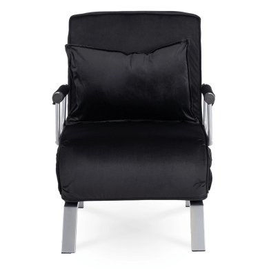 Крісло м'яке розкладне Mebel Elit BART Welur Чорний ME.BART/CZ/V/FW фото - 2