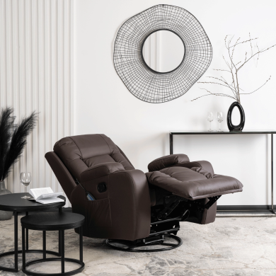 Кресло мягкое раскладное массажное с реклайнером Mebel Elit BOX Коричневый ME.BOX/BR/E/FW фото - 16