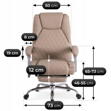 Масажне офісне крісло Mebel Elit GIORGIO Бежевий ME.GIORGIO/BZ/E/FO фото - 14
