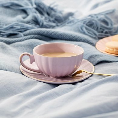 Чашка с блюдцем Homla MINA 200 мл Фиолетовый 238981 фото - 7