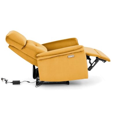 Кресло мягкое раскладное с реклайнером Halmar SEMIR Welur Горчичный V-CH-SEMIR-FOT-MUSZTARDOWY фото - 5