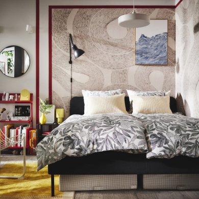 IKEA Комплект постільної білизни BROKDRACENA 150x200 см Принт (ИКЕА БРОКДРАЦЕНА) 40605781 фото - 3