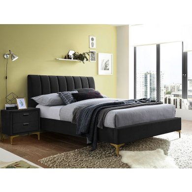 Кровать Signal Mirage Velvet | 160х200 / Черный / Золотой MIRAGEV160C