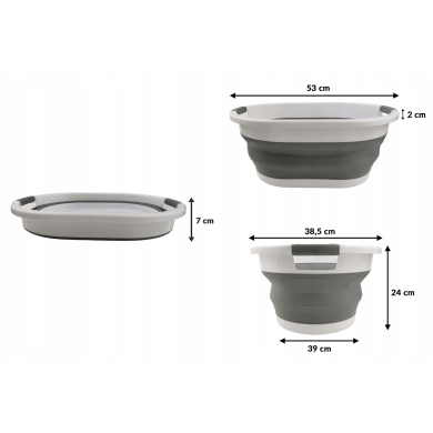 Складаний кошик для білизни Kontrast 24 л Білий Kuc000028 фото - 15