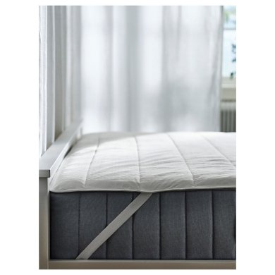 IKEA Наматрасник на резинке ROSENVIAL 140x200 см Белый (ИКЕА РОЗЕНВИАЛ) 40530856 фото - 2