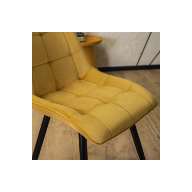 Обідній комплект меблів Mebel Elit HARRY RIO | Дуб крафт / Чорний / Гірчичний HARRY/DC/CZ/S/RIO/CU/V/Z4/K фото - 15