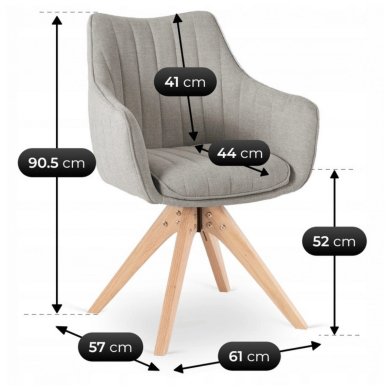 Обеденный стул поворотный Mebel Elit LEMON Серый ME.LEMON/P/T/K фото - 9