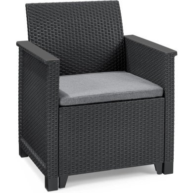 Комплект садових меблів Keter ELODIE 3 Графіт - 7 Комплект садових меблів Keter ELODIE 3 Графіт 253923 фото - 7