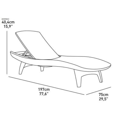Шезлонг Keter PACIFIC Белый 230672 фото - 6