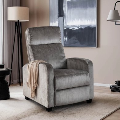 Кресло мягкое раскладное с реклайнером Mebel Elit DANNY Welur Серый - 12 Кресло мягкое раскладное с реклайнером Mebel Elit DANNY Welur Серый ME.DANNY/P/V/FW фото - 12