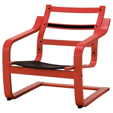 IKEA Каркас кресла-качалки POANG Красный 40582195
