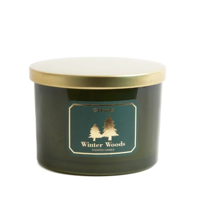 Ароматическая свеча Homla LESLI Winter woods | Зеленый / Золотой 200447