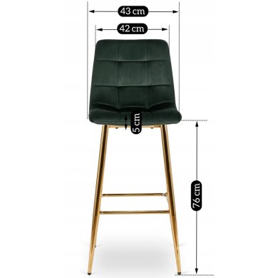 Барный стул Mebel Elit ARIEL Welur Зеленый - 11 Барный стул Mebel Elit ARIEL Welur Зеленый ME.ARIEL/Z/ZL/V/H фото - 11