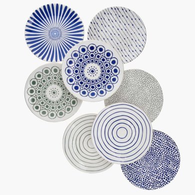 Тарелка Duka Siren 21 см | Белый / Синий - 2 Тарелка Duka Siren 21 см | Белый / Синий 1218155 фото - 2