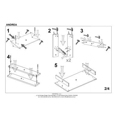 Журнальный стол Halmar ANDREA Белый V-PL-ANDREA-LAW-BIAŁY фото - 4