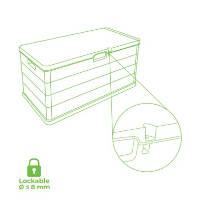 Садова скриня Corciano ALPHA 340 л Графіт - 9 Садова скриня Corciano ALPHA 340 л Графіт 8009271071001 фото - 9