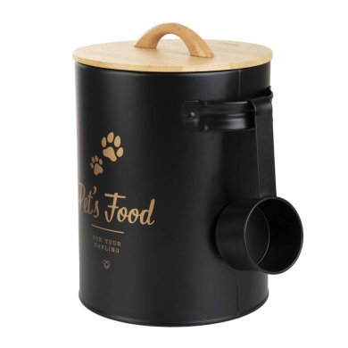 Контейнер для корма с мерной ложкой Homla DINGO 16х20 см Черный - 2 Контейнер для корма с мерной ложкой Homla DINGO 16х20 см Черный 226438 фото - 2