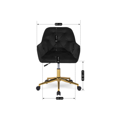 Офісне крісло Mebel Elit MILAN Чорний ME.MILAN/CZ/ZL/V/FO фото - 12