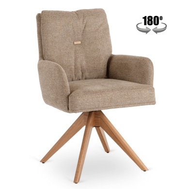 Обеденный стул поворотный Mebel Elit BIANCO Коричневый ME.BIANCO/BR/T/K